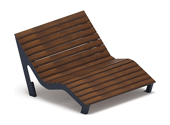 Шезлонг парковый - МФ 42.03.01-20 (Темный дуб) Д:1500  (под анкера)