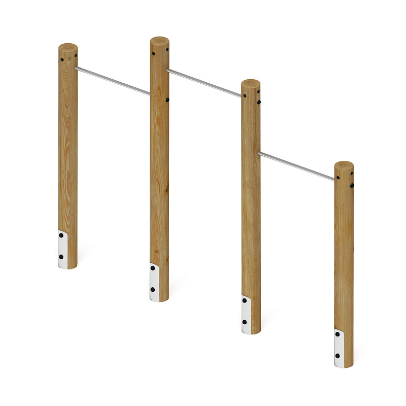 Турник взрослый тройной (лиственница орех) СО 2.20.10-Л.И1.02