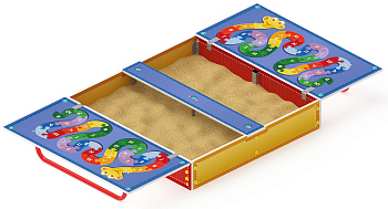 Песочница с крышкой средняя (Азбука) - ИО 5.01.11-01