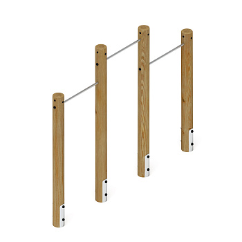 Турник взрослый тройной (лиственница орех) СО 2.20.10-Л.И1.02