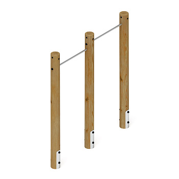 Турник взрослый двойной (лиственница орех) СО 2.20.09-Л.И1.02