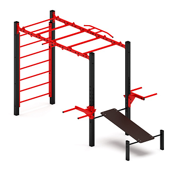 Многофункциональный спортивный комплекс (красный) МК 100.03-01