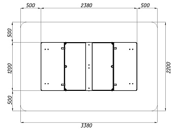 Песочница с крышкой средняя (Техно) - ИО 5.01.11-10