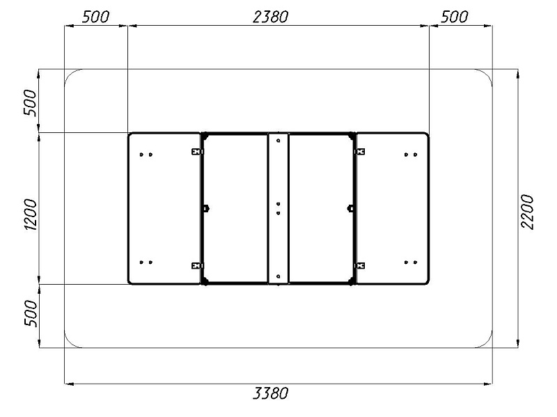 Песочница с крышкой средняя (Техно) - ИО 5.01.11-10