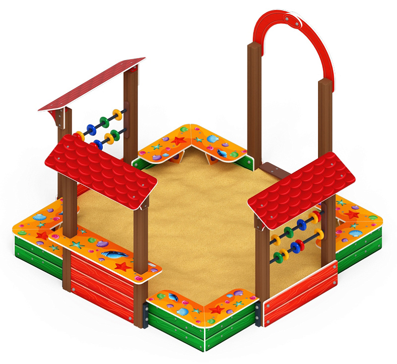 Песочный дворик Теремок (Ракушки) - ИО 6.01.04-01