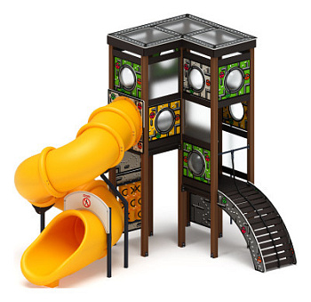 Куб (Зеленое эхо) горка Н 2000 - ДИК 2.23.01-01