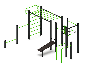 Многофункциональный спортивный комплекс (зеленый) МК 100.04-02
