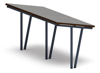 Пергола тент (наклоная) - МФ 77.03.02 /с поликарбонатом/