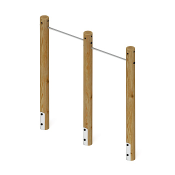 Турник взрослый двойной (лиственница орех) СО 2.20.09-Л.И1.02