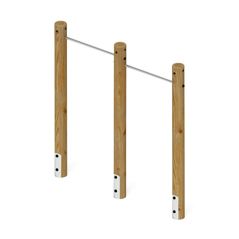 Турник взрослый двойной (лиственница орех) СО 2.20.09-Л.И1.02