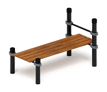 Гимнастическая скамья с фиксацией ступней