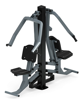 Жим от груди двойной (серый) - Уличный тренажер двойной - СТ 030-13.И1