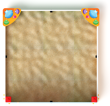 Песочница средняя с ограждением Улитка (Ракушки) - ИО 5.01.02-02