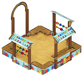 Песочный дворик Теремок (Коты) - ИО 6.01.04-03