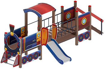 Паровозик (синий) - ДИК 1.03.5.02-01 - Игровой комплекс H=750
