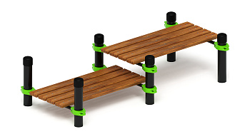 Гимнастическая скамья двойная разноуровневая