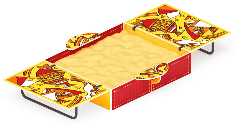 Песочница с крышкой средняя (Рыбы) - ИО 5.01.11-08