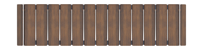 Скамья - МФ 42.02.04-10 (Темный дуб) Г:380  (под анкера)