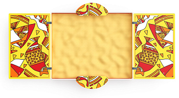 Песочница с крышкой средняя (Рыбы) - ИО 5.01.11-08