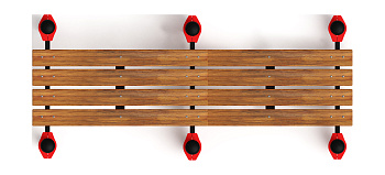 Гимнастическая скамья двойная разноуровневая