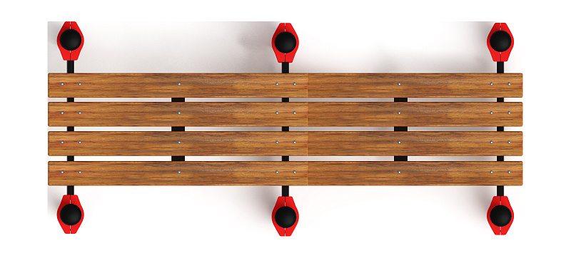 Гимнастическая скамья двойная разноуровневая