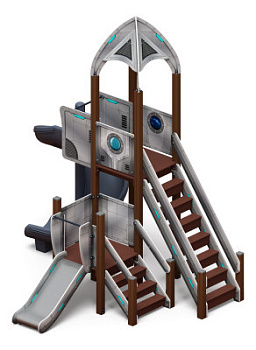 Космопорт (Серый) - ДИК 2.14.04-01.И1 - Игровой комплекс H=750 H=2000