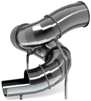 Горка тоннельная винтовая 2000 нержавеющая сталь SNST 2000.764