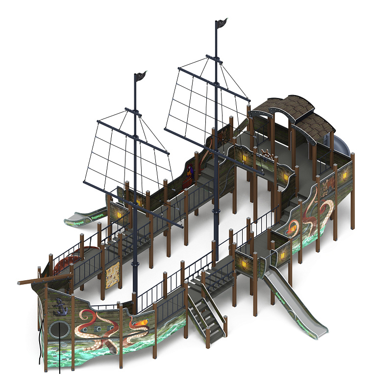 Флагман (Летучий Голландец) - ДИК 2.03.3.03-11.И1 - Игровой комплекс - H=1200 H=1500 H=2000