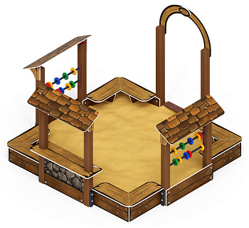 Песочный дворик Теремок (Коричневый) - ИО 6.01.04-02