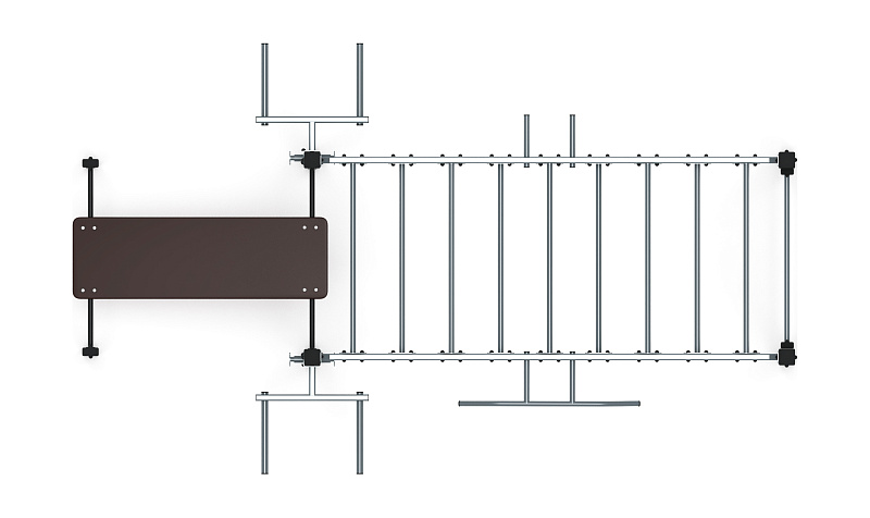 Многофункциональный спортивный комплекс (серый) МК 100.03-03