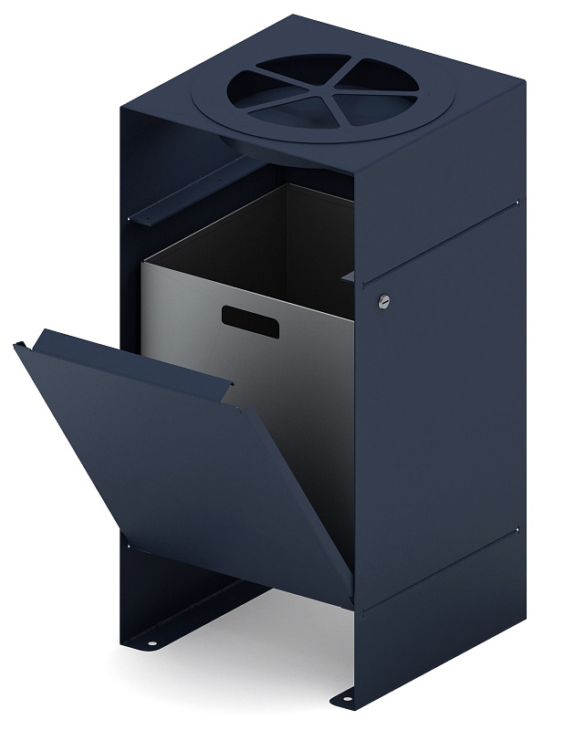 Урна парковая с пепельницей - МФ 50.02.05  (под анкера)