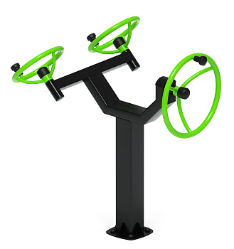 Рули (положение сидя) зеленый - Уличный тренажер - СТ 104-12