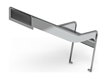 Горка из нержавеющей стали приставная 900 SNP 900.470-02