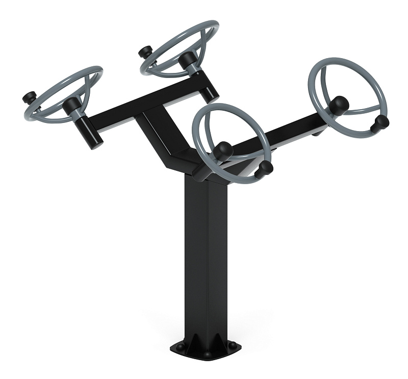 Рули (положение сидя) серый - Уличный тренажер - СТ 102-13