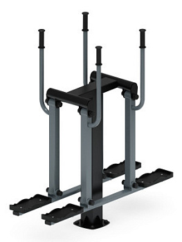 Двойные лыжи (серый) - Уличный тренажер - СТ 009-13.И1