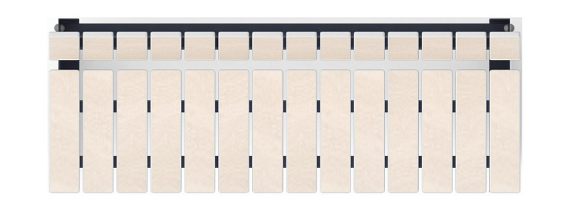 Скамья Лотос - МФ 42.02.01-01 (Светлый дуб)  (под анкера)